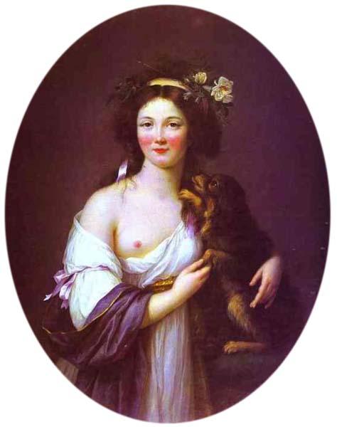 elisabeth vigee-lebrun Portrait of Mme D'Aguesseau oil painting image